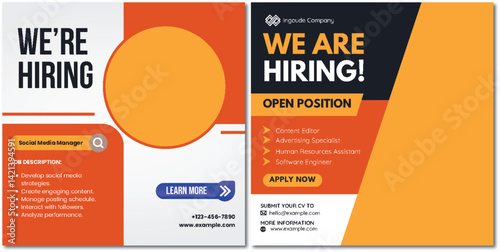 Modern Job Opportunity Advertisement Featuring Open Positions and Details