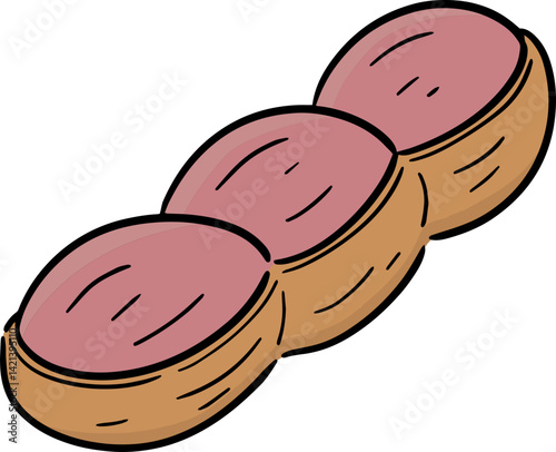 Illustration of boiled peanuts
