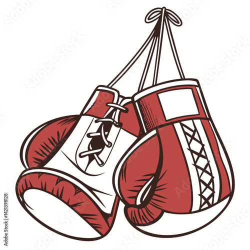 pair of boxing gloves vector graphic