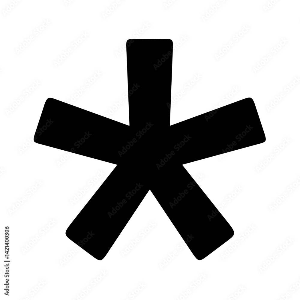 Fototapeta premium asterisk star icon vector with trendy design
