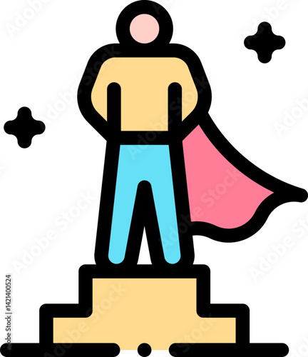 role model illustration on a white background    
