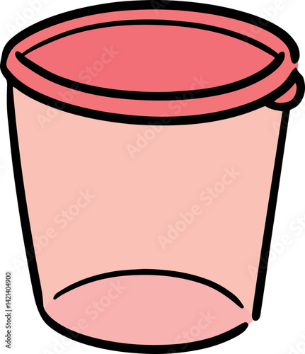 Illustration of plastic container
