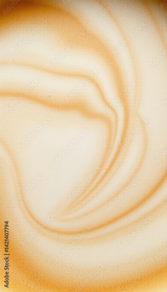 Delicate Pattern of Light Brown Coffee Foam Surface Delicate Pattern of Light Brown Coffee Foam Surface