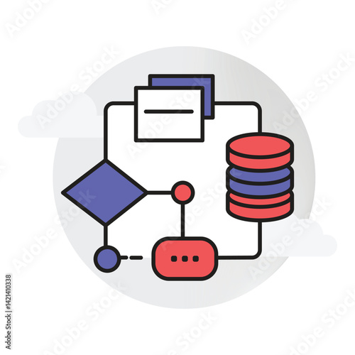 Data Preprocessing and Preparation vector Icon design