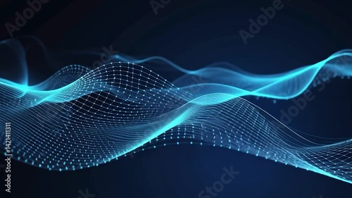 Futuristic Digital Wave – Abstract Blue Technology Background