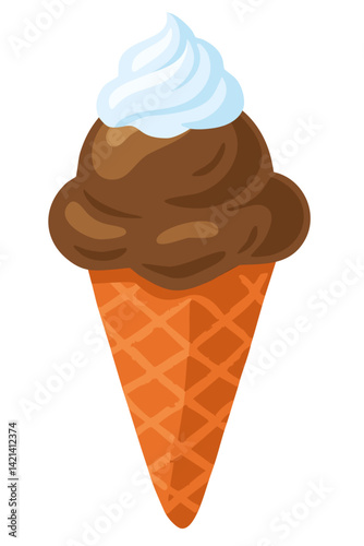 Eis Schokoeis mit Sahne