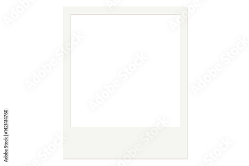 Blank Instant Photo Frame Template for Mockups and Designs. Polaroid photo image composition frame