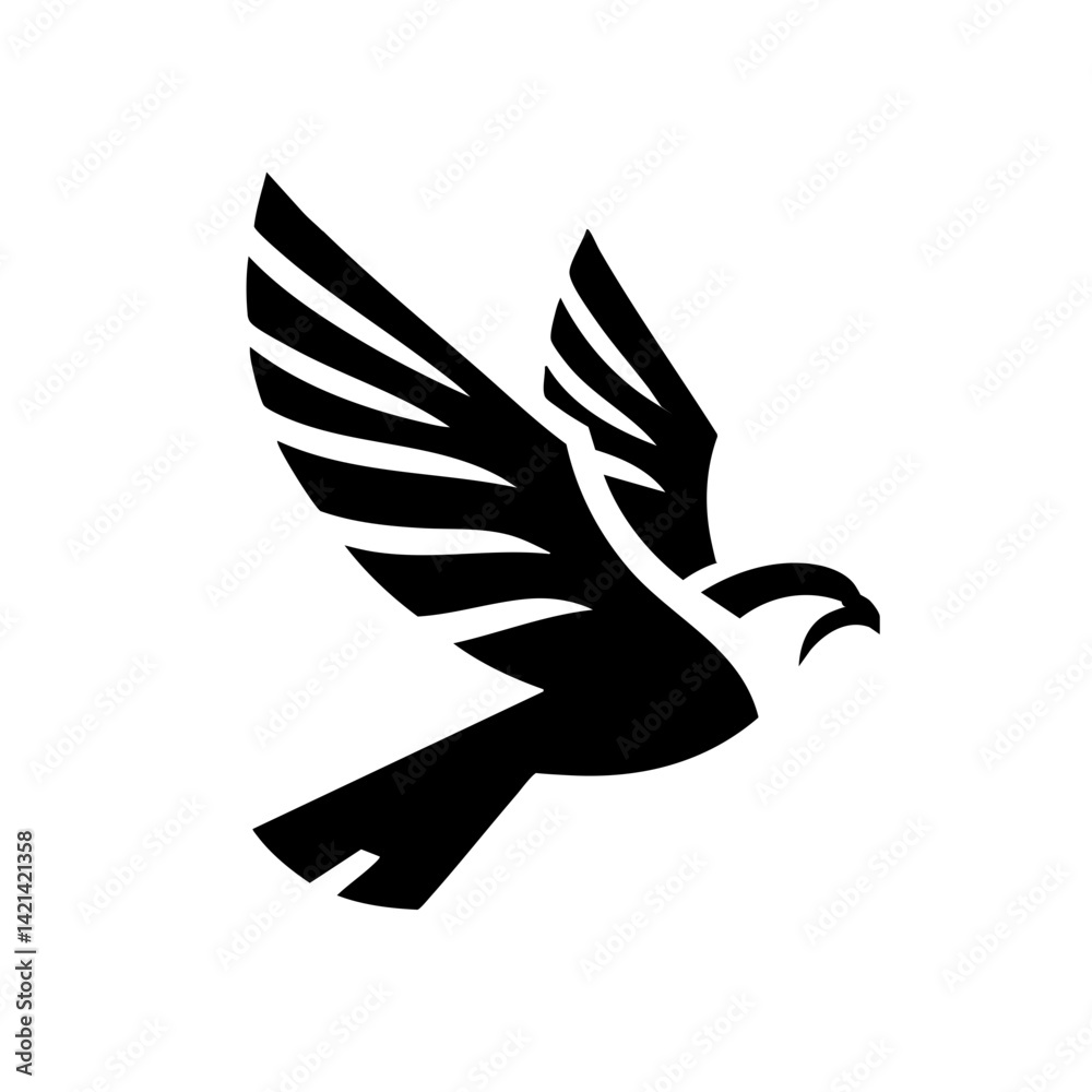 Obraz premium Falcon Eagel Bird Symbol Logo Icon ready vector illustration