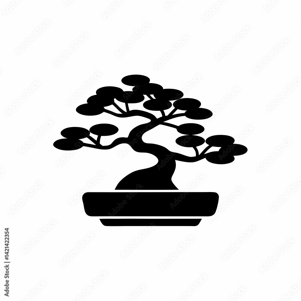 creative details Japanese bonsai icon Vector Illustration creative details Japanese bonsai icon Vector Illustration