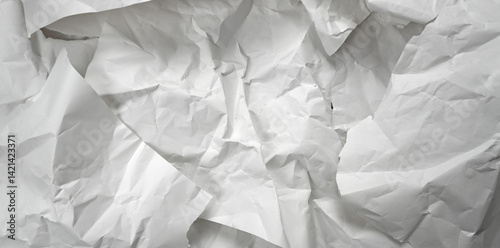 Obraz na płótnie A crumpled sheet of white paper