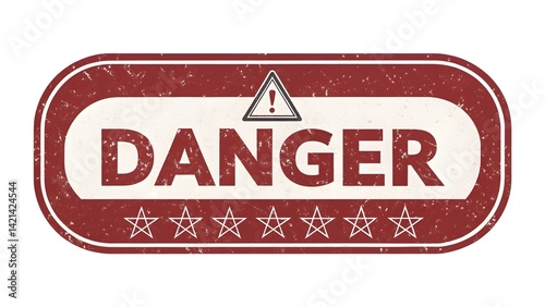 Danger sign: A bold and weathered 'Danger' sign, conveying a sense of caution and hazard with a clear visual message of potential risk and warning.