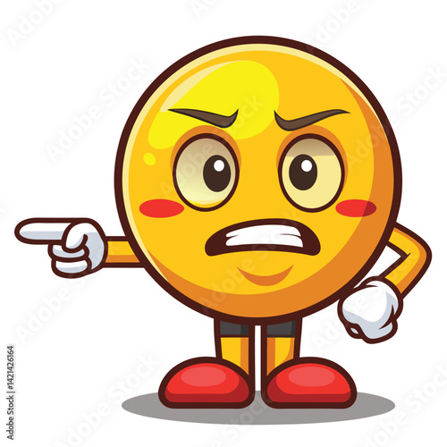 Angry emoticon pointing