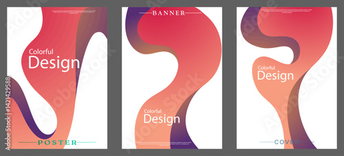 Colorful banner. The gradient design template. A colorful decorative element for decoration and creativity