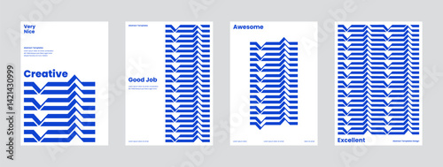 Postmodern vector illustrations with pattern background and set of abstract posters symbols, aesthetics style mosaic, useful for figures backgrounds texture, brochure concept and brand identity