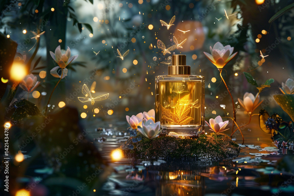 A mystical advertising showcase set in an ethereal space, where luxurious crystal formations tower above, glowing with soft, radiant light A mystical advertising showcase set in an ethereal space, where luxurious crystal formations tower above, glowing with soft, radiant light