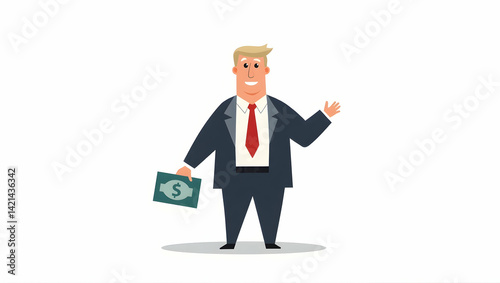 Dynamic Flat Vector Illustration of Nationalist Fiscal Frameworks: Budget Controls & Expenditure Reforms for Economic Independence photo