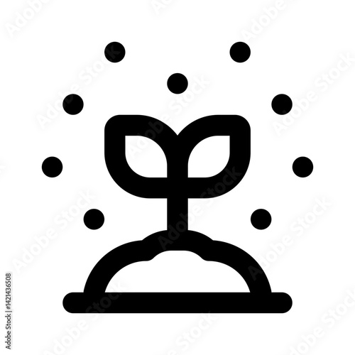 Fertilizing Simple Line Icon. Single icon, line vector icon