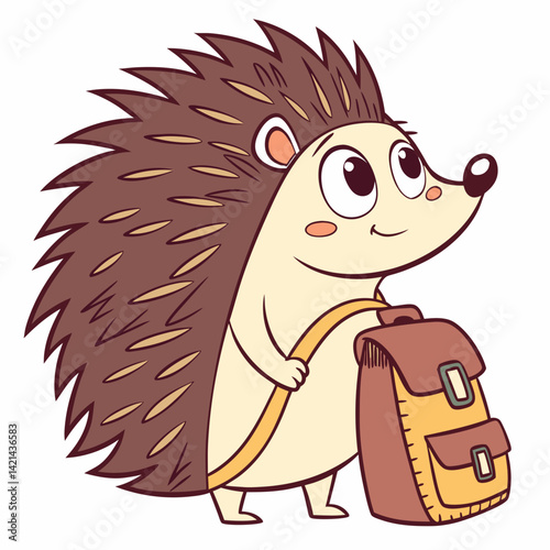  Hedgehog with a Little Backpack – Character Design