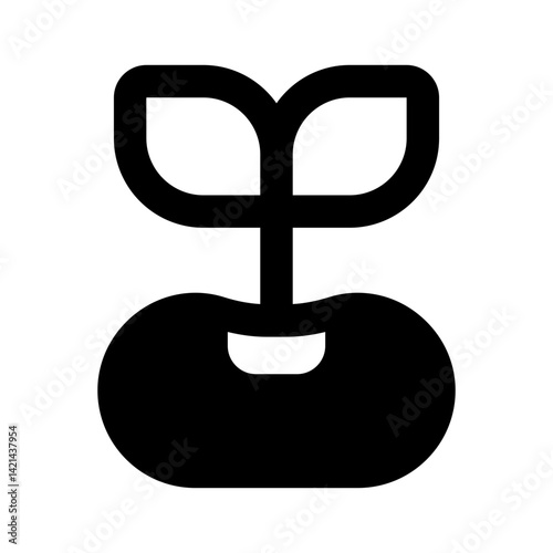 Seed Simple Glyph Icon. Single icon, glyph vector icon