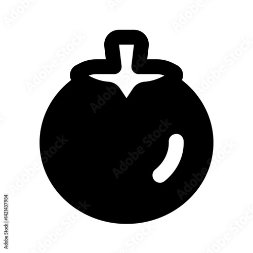 Tomato Simple Glyph Icon. Single icon, glyph vector icon