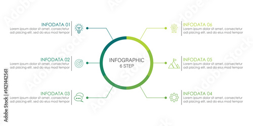 Business processes. Timeline infographic with 3, 4, 6  steps, options. Vector graphics.