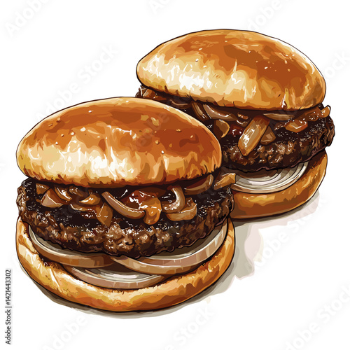 El Reno Style Onion Burgers Double Stack
