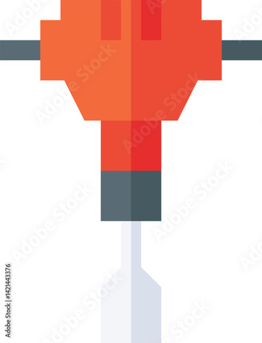 jackhammer illustration on a white background    