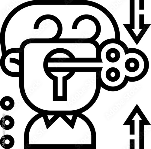 key illustration on a white background     