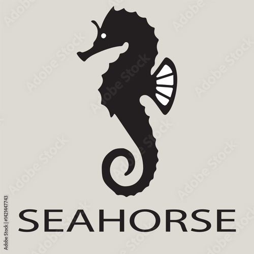 silhouette of a Sea horse