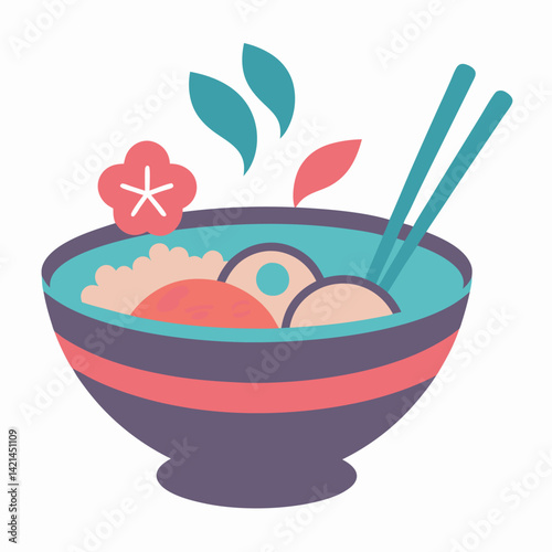 pad Thai food on white background 