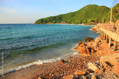Obraz na płótnie Sea view from the beach in eastern Thailand w salonie