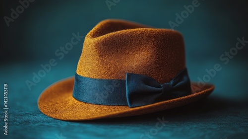 Sophisticated headwear artifact of sartorial elegance showcasing a retro fashion statement with a touch of timeless class and style