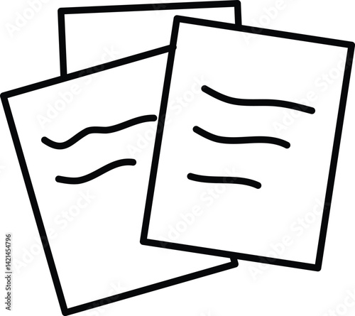 Overlapping Paper Documents or Text Files