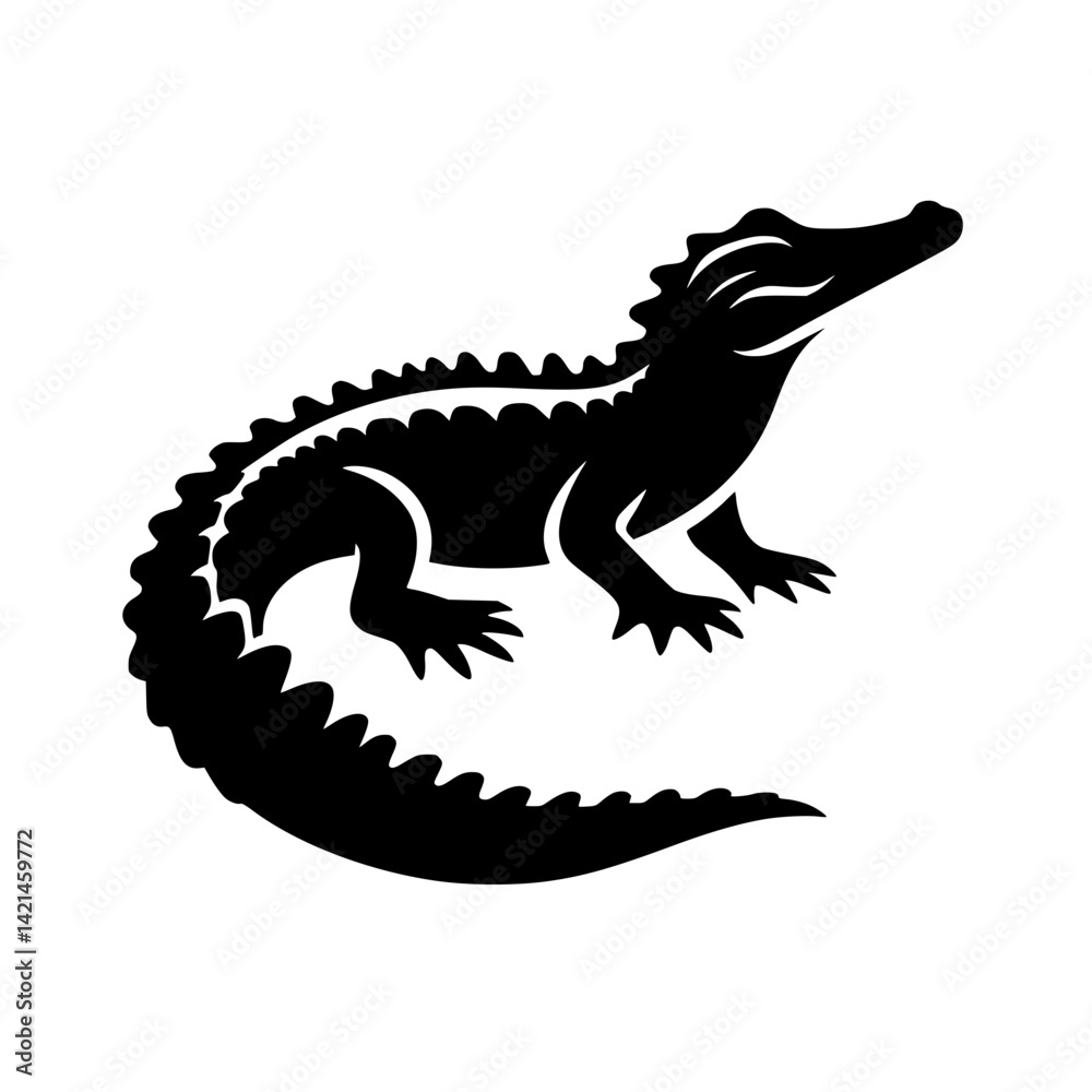 Naklejka premium crocodile isolated on white