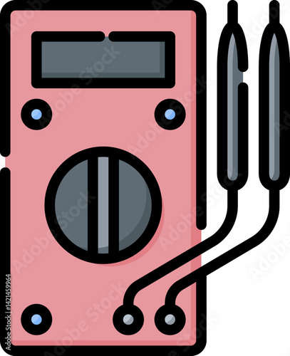 Multimeter illustration on a white background    