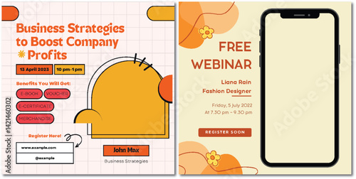 Webinar Invitation Template to Increase Company Profits and Business Strategies