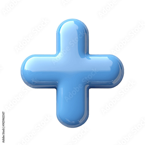 Detailed volumetric illustration of an add to cart symbol designed for online shopping experiences and e-commerce platforms