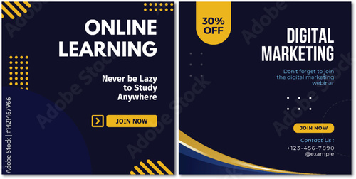Boost Your Skills: Online Learning and Digital Marketing Webinar Promotion