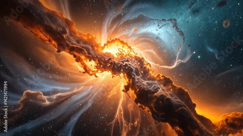Epic Space Nebula Explosion – Abstract Cosmic Universe Background