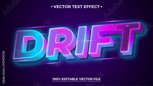 Text style Effect bright color Editable text