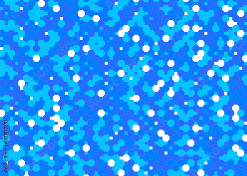 背景 タイル ドットのような八角形模様