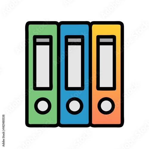 A colorful array of office folders, arranged neatly to represent organization and efficient data storage, each reflecting a unique aspect of information management.