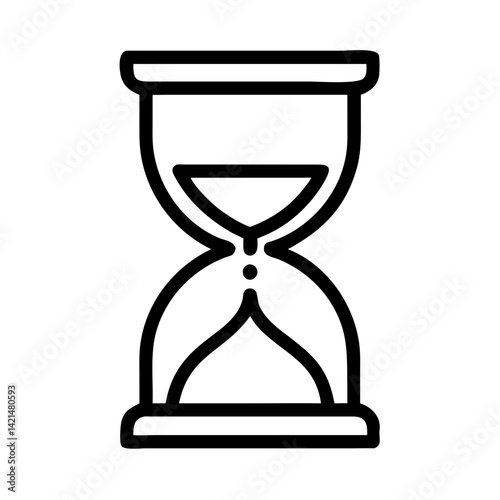 An elegant hourglass with a timeless, minimalist design, evoking a sense of anticipation as the sands of time gently cascade through the narrow neck.