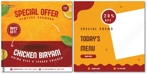 Festive Food Promotion: Delicious Chicken Biryani Offer and Today's Menu