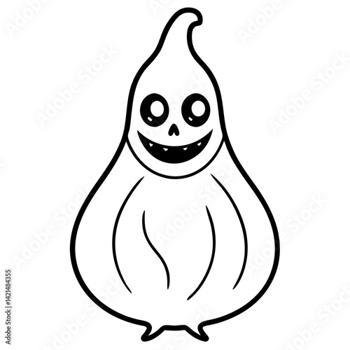 Gourd-geous Ghoul Vector | Spooky Halloween Pumpkin Clipart for Digital Creators