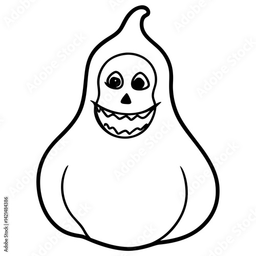 Gourd-geous Ghoul Vector | Spooky Halloween Pumpkin Clipart for Digital Creators
