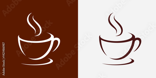 Coffee cup Logo coffee shop vector icon design