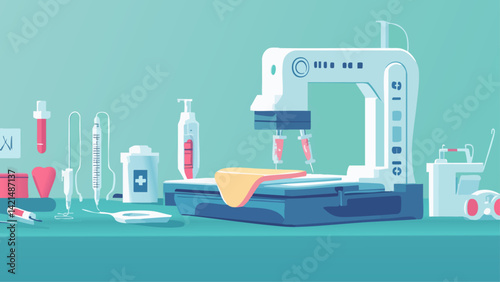 Timelapse of a 3D printer manufacturing a medical device