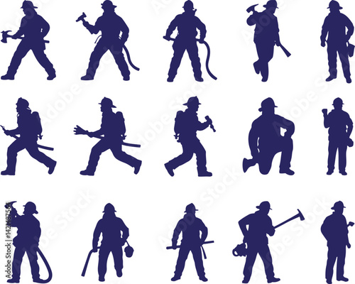 Firefighter Heroes Protecting and Rescuing in Emergency Situations
