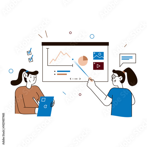 Business Meeting with Data Presentation